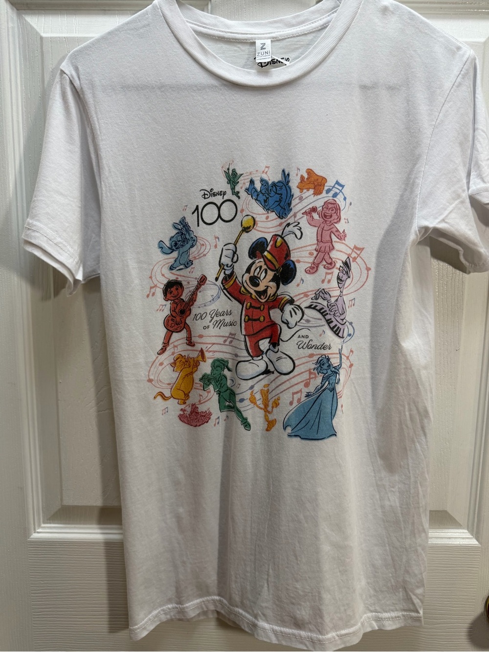 Zunie White Disney 100 Musical Parade Graphic Tee